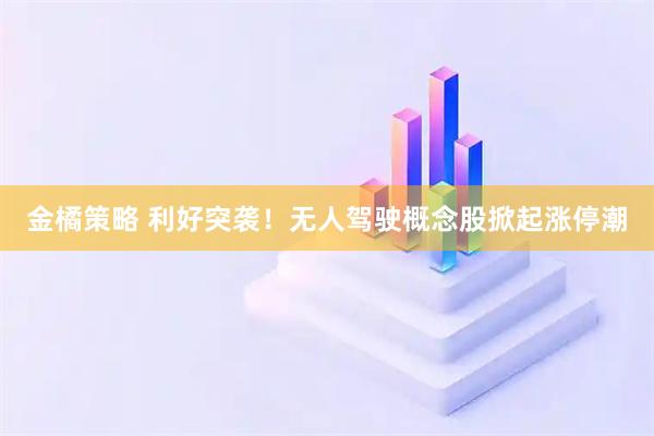 金橘策略 利好突袭！无人驾驶概念股掀起涨停潮