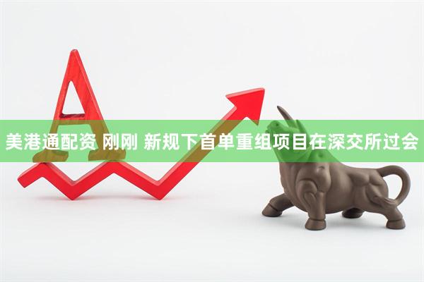 美港通配资 刚刚 新规下首单重组项目在深交所过会