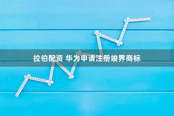 拉伯配资 华为申请注册竣界商标