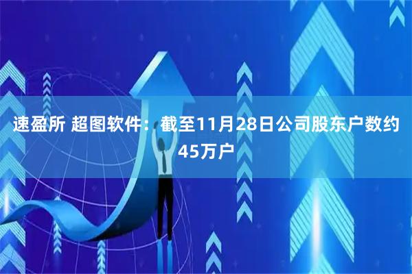 速盈所 超图软件：截至11月28日公司股东户数约45万户